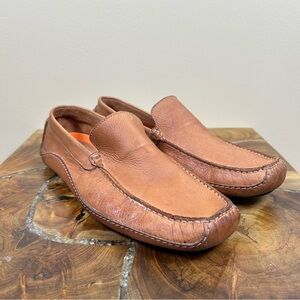 Elegant Tan Leather Slip-On Loafers
